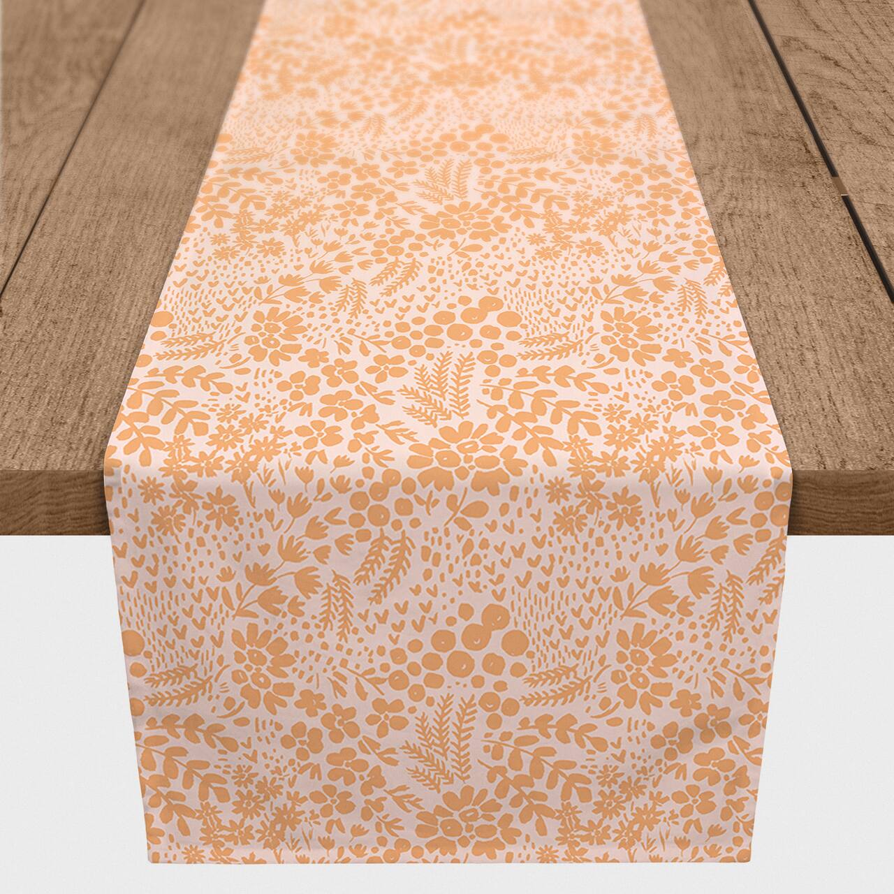 90" Dainty Floral Cotton Twill Table Runner